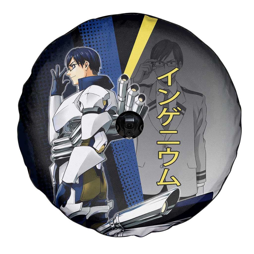 Tenya Iida Engine Hero Spare Tire Cover Japanese Comic Book Style