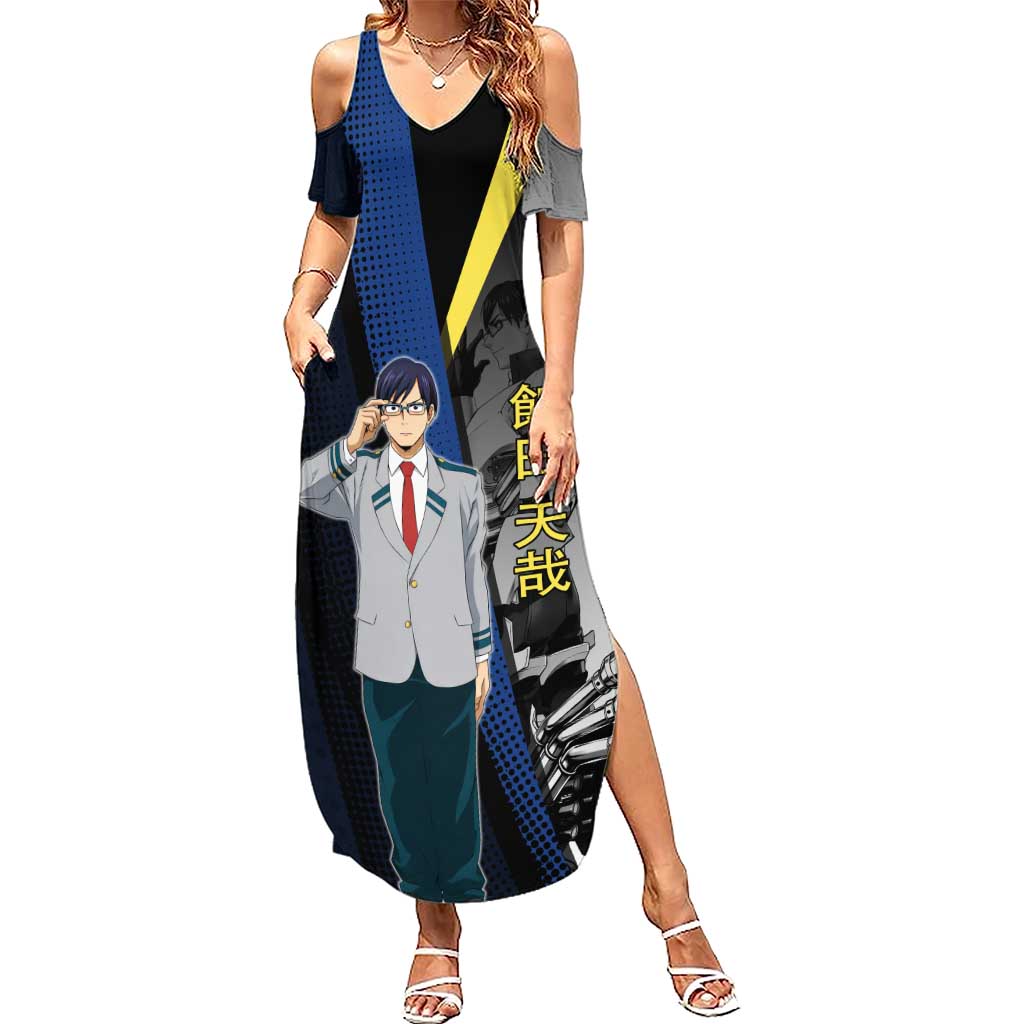 Tenya Iida Engine Hero Summer Maxi Dress Japanese Comic Book Style