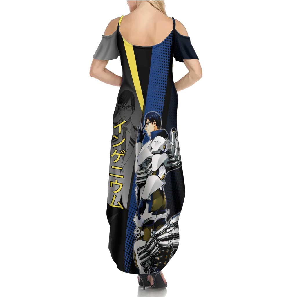 Tenya Iida Engine Hero Summer Maxi Dress Japanese Comic Book Style