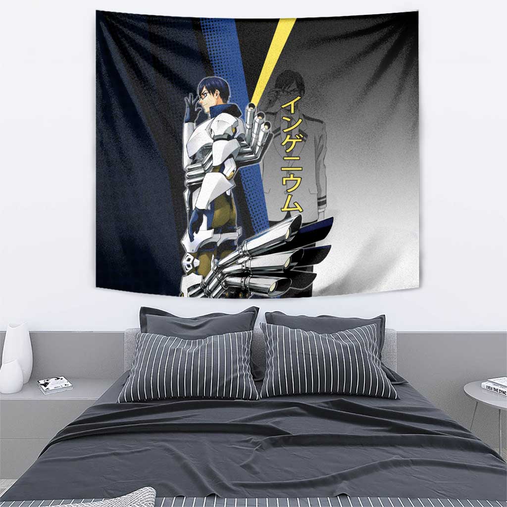 Tenya Iida Engine Hero Tapestry Japanese Comic Book Style