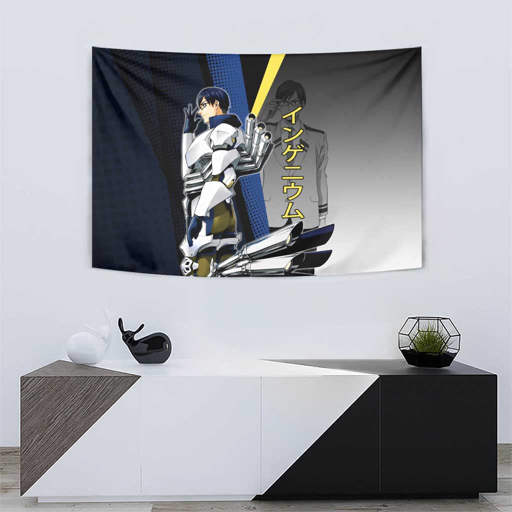 Tenya Iida Engine Hero Tapestry Japanese Comic Book Style