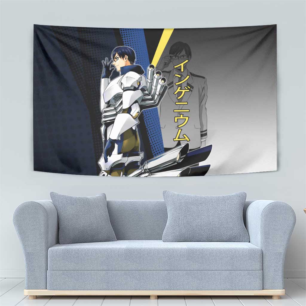 Tenya Iida Engine Hero Tapestry Japanese Comic Book Style
