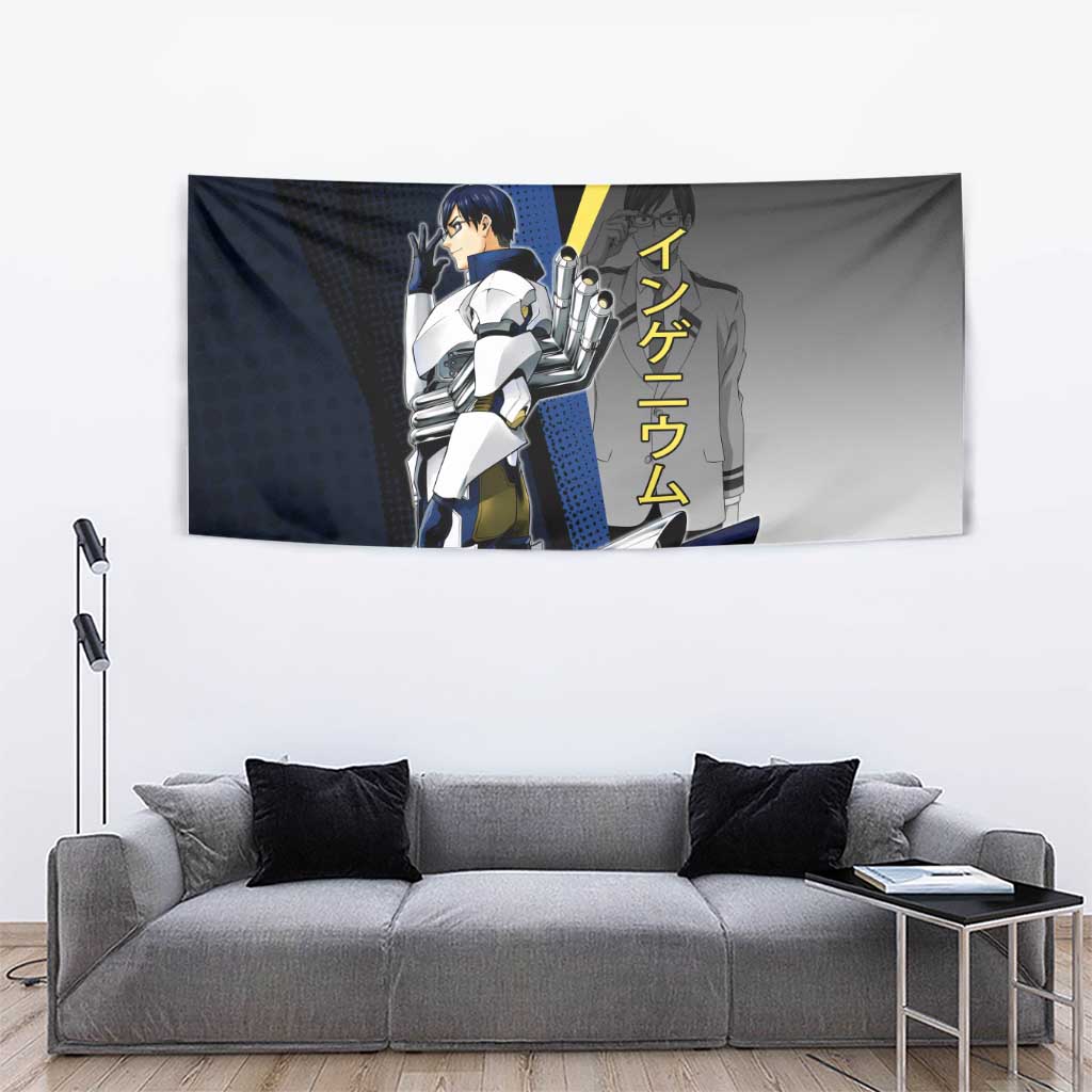 Tenya Iida Engine Hero Tapestry Japanese Comic Book Style