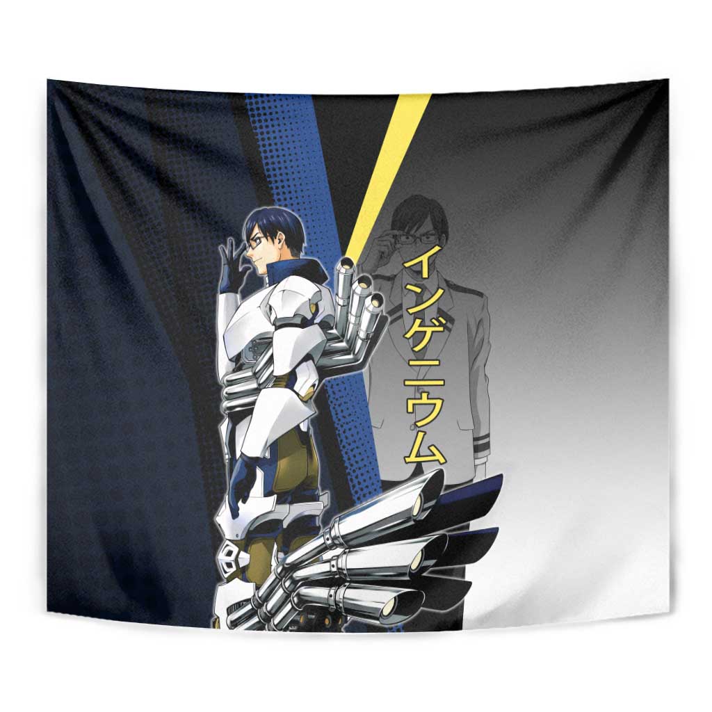 Tenya Iida Engine Hero Tapestry Japanese Comic Book Style
