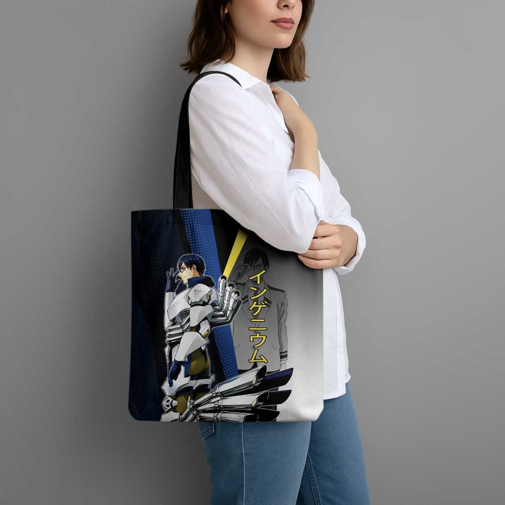 Tenya Iida Engine Hero Tote Bag Japanese Comic Book Style