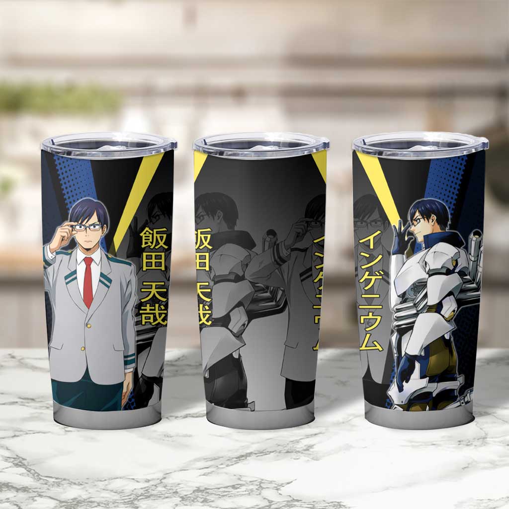 Tenya Iida Engine Hero Tumbler Cup Japanese Comic Book Style