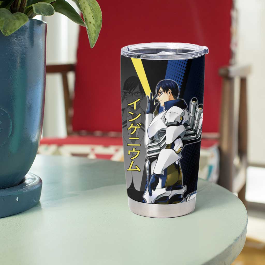 Tenya Iida Engine Hero Tumbler Cup Japanese Comic Book Style