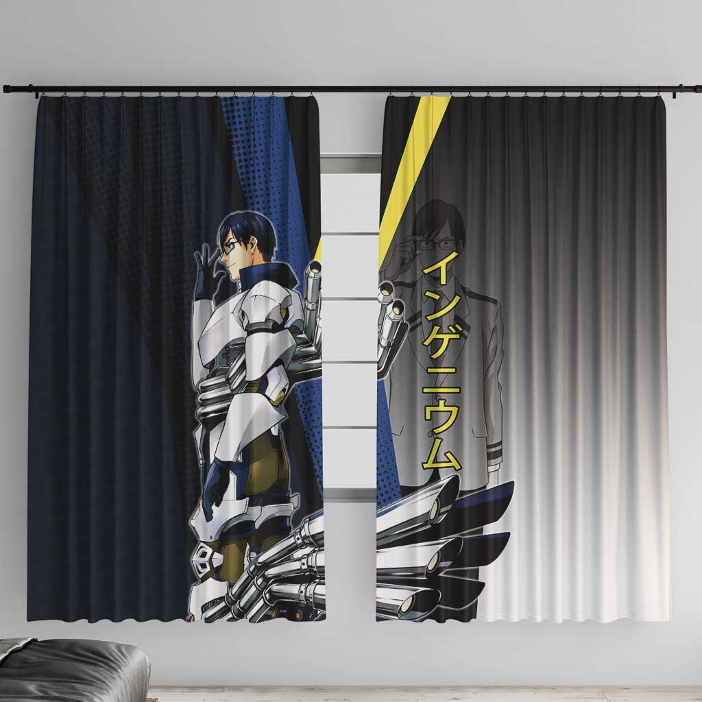 Tenya Iida Engine Hero Window Curtain Japanese Comic Book Style