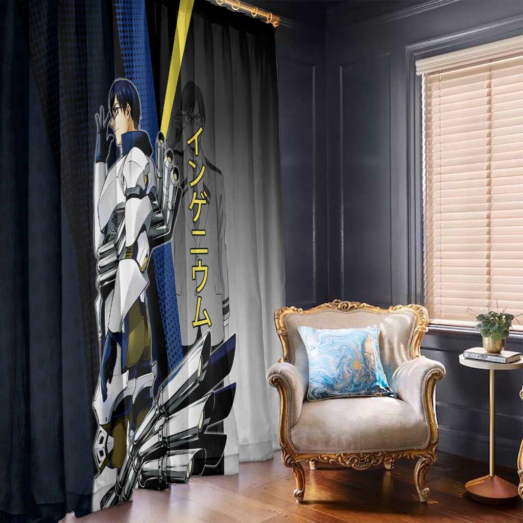 Tenya Iida Engine Hero Window Curtain Japanese Comic Book Style