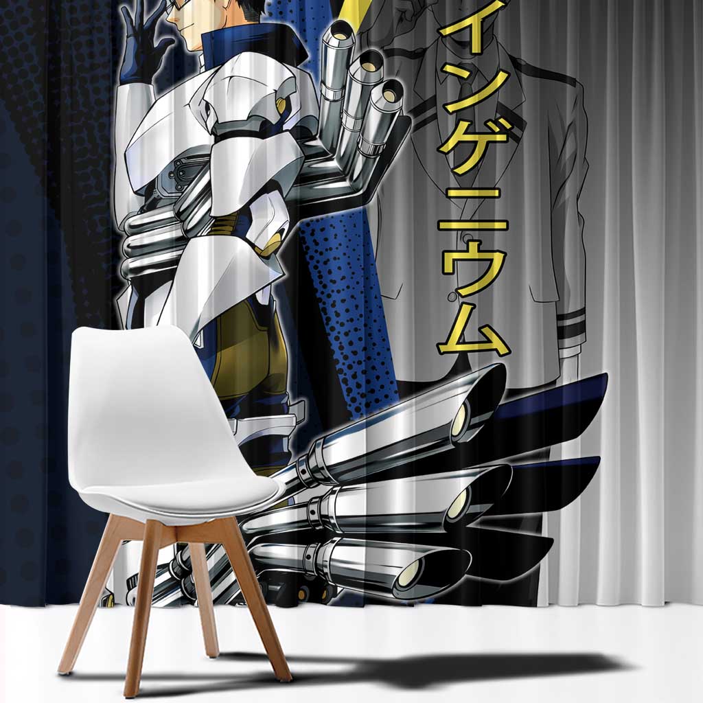 Tenya Iida Engine Hero Window Curtain Japanese Comic Book Style