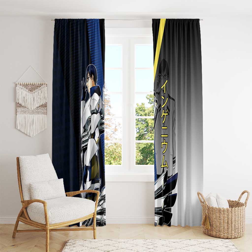 Tenya Iida Engine Hero Window Curtain Japanese Comic Book Style