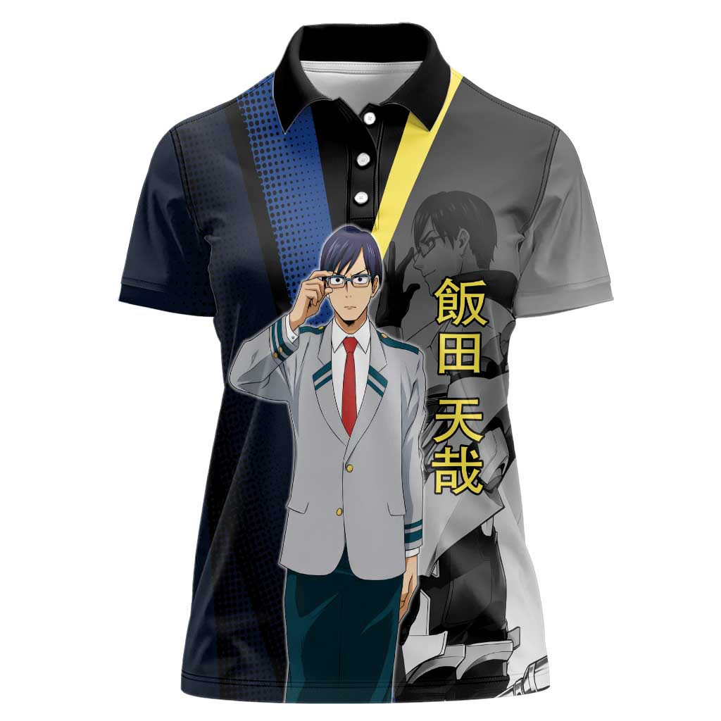 Tenya Iida Engine Hero Women Polo Shirt Japanese Comic Book Style