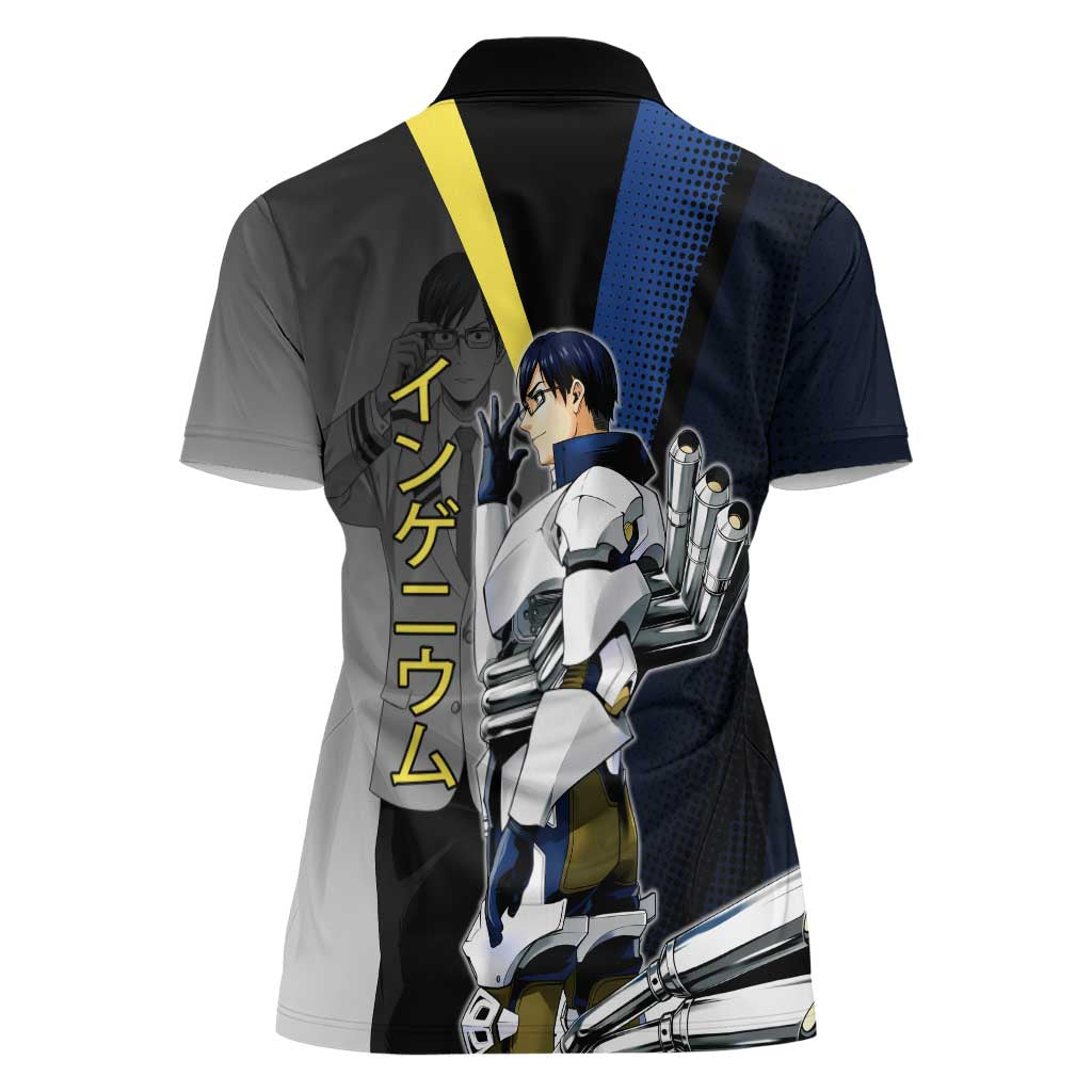 Tenya Iida Engine Hero Women Polo Shirt Japanese Comic Book Style