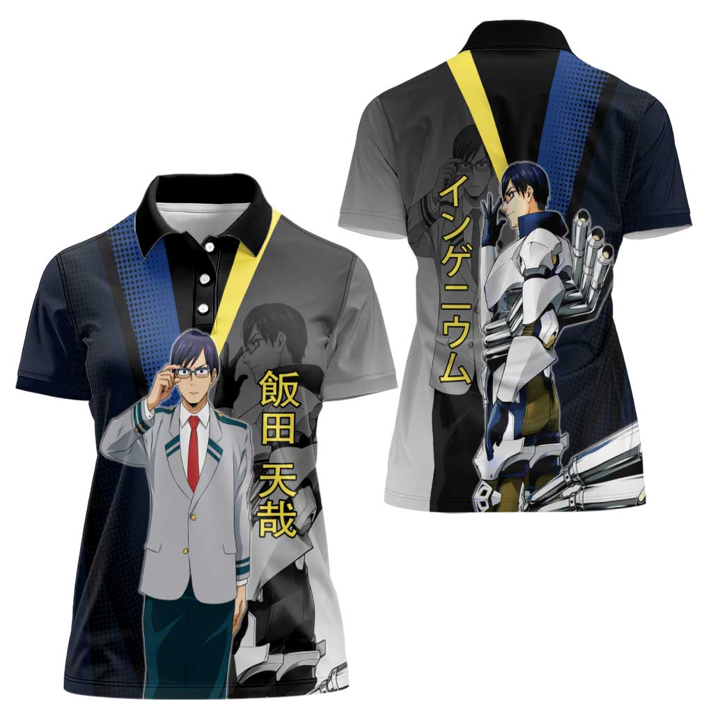 Tenya Iida Engine Hero Women Polo Shirt Japanese Comic Book Style