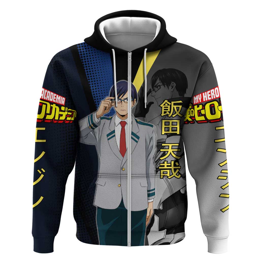Tenya Iida Engine Hero Zip Hoodie Japanese Comic Book Style
