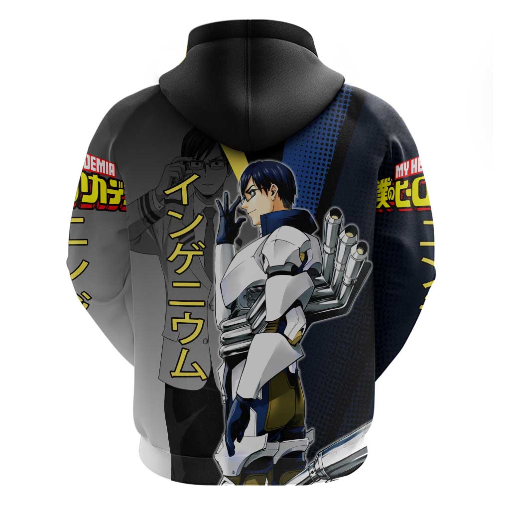 Tenya Iida Engine Hero Zip Hoodie Japanese Comic Book Style