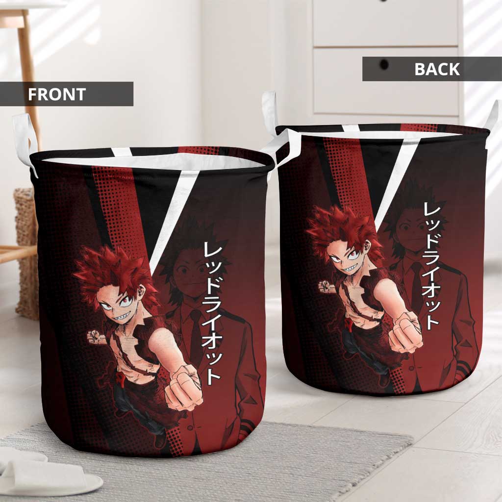 Eijiro Kirishima Red Riot Laundry Basket Japanese Comic Book Style