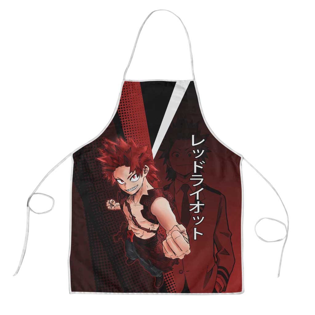Eijiro Kirishima Red Riot Apron Japanese Comic Book Style