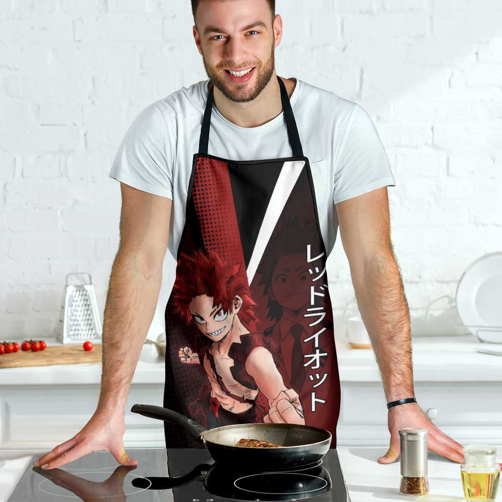Eijiro Kirishima Red Riot Apron Japanese Comic Book Style