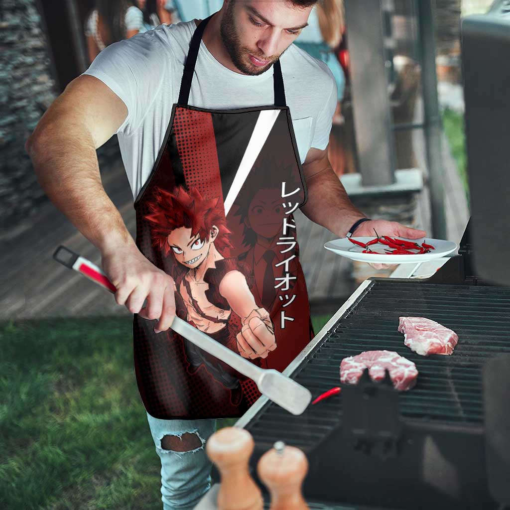 Eijiro Kirishima Red Riot Apron Japanese Comic Book Style