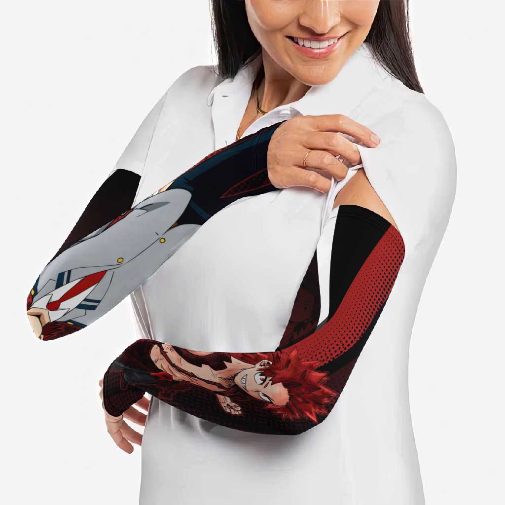 Eijiro Kirishima Red Riot Arm Sleeves Japanese Comic Book Style