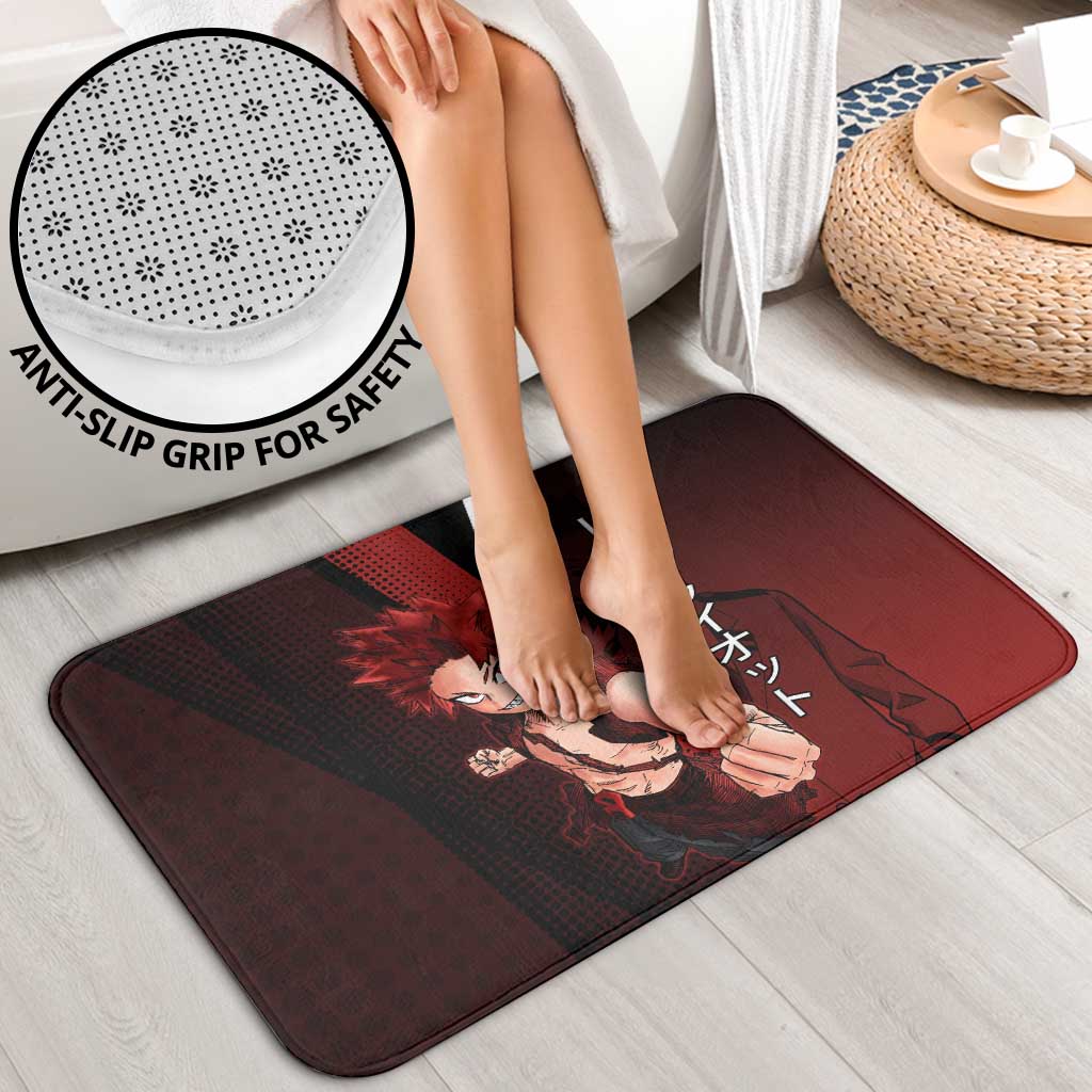 Eijiro Kirishima Red Riot Bathroom Set Japanese Comic Book Style