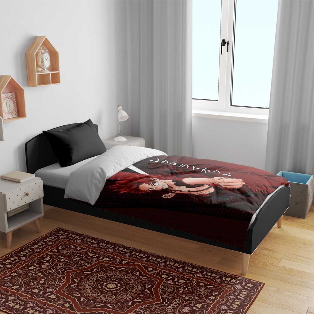Eijiro Kirishima Red Riot Bedding Set Japanese Comic Book Style