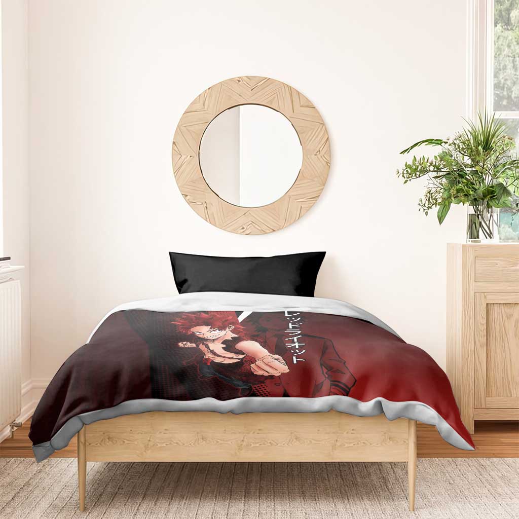 Eijiro Kirishima Red Riot Bedding Set Japanese Comic Book Style