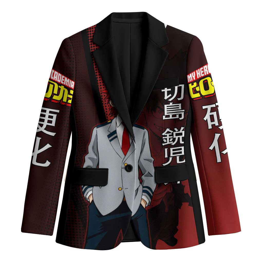 Eijiro Kirishima Red Riot Blazer Japanese Comic Book Style