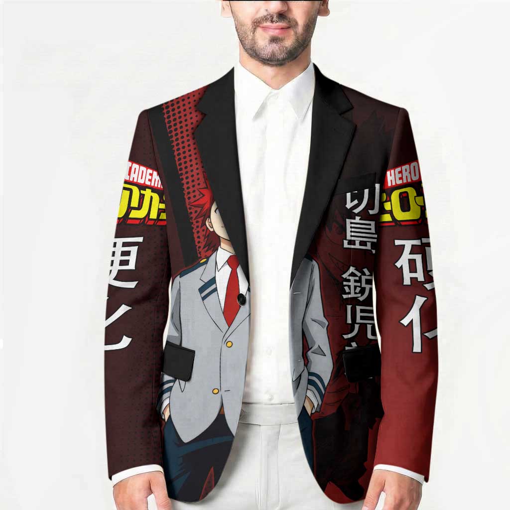 Eijiro Kirishima Red Riot Blazer Japanese Comic Book Style