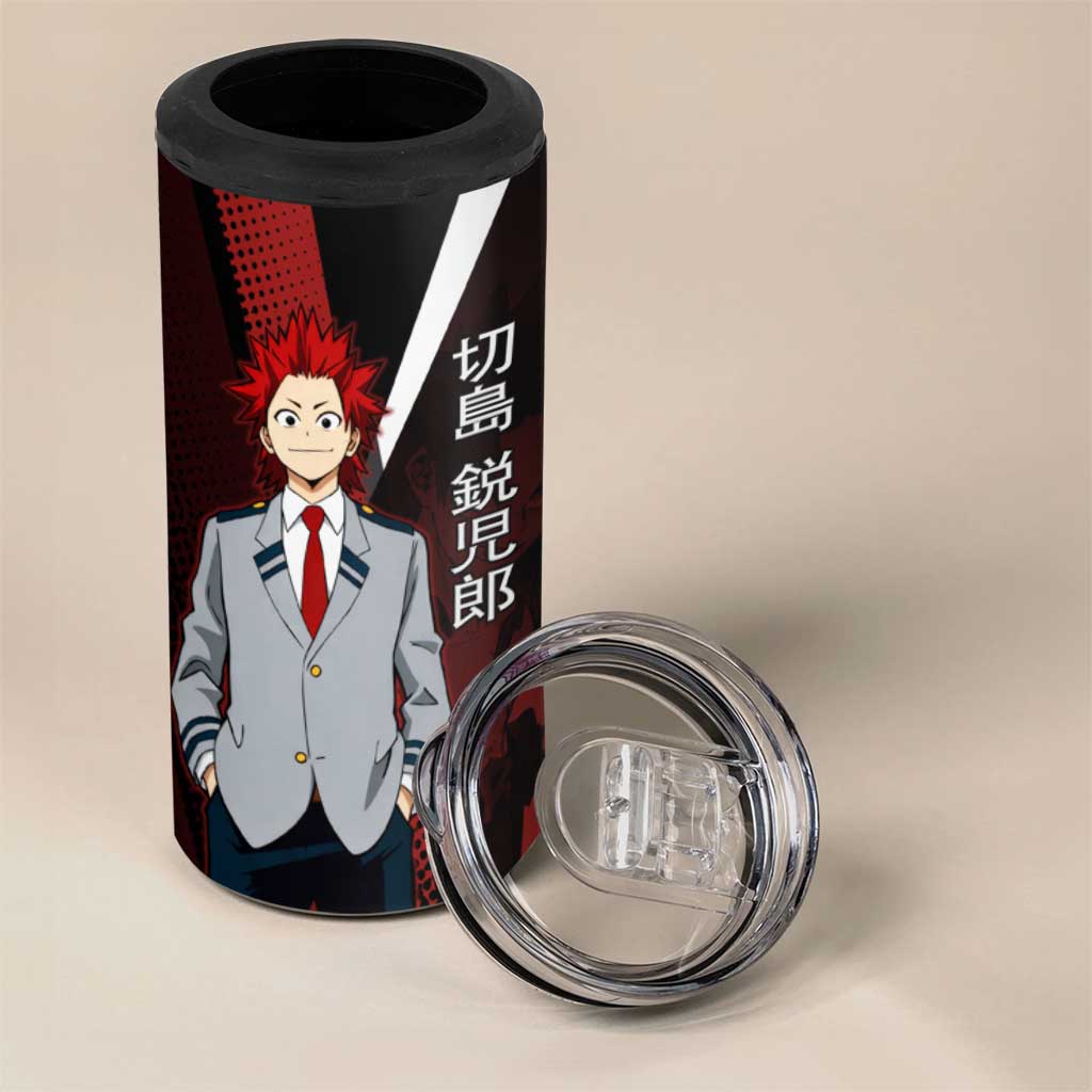 Eijiro Kirishima Red Riot 4 in 1 Can Cooler Tumbler Japanese Comic Book Style