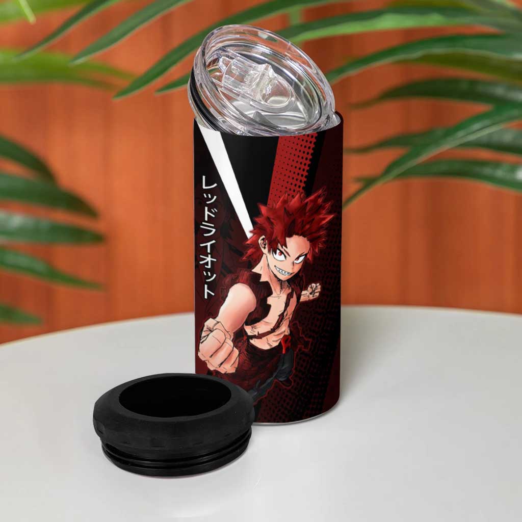 Eijiro Kirishima Red Riot 4 in 1 Can Cooler Tumbler Japanese Comic Book Style