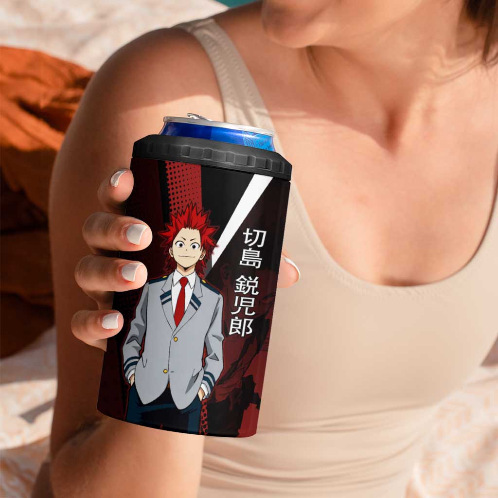 Eijiro Kirishima Red Riot 4 in 1 Can Cooler Tumbler Japanese Comic Book Style