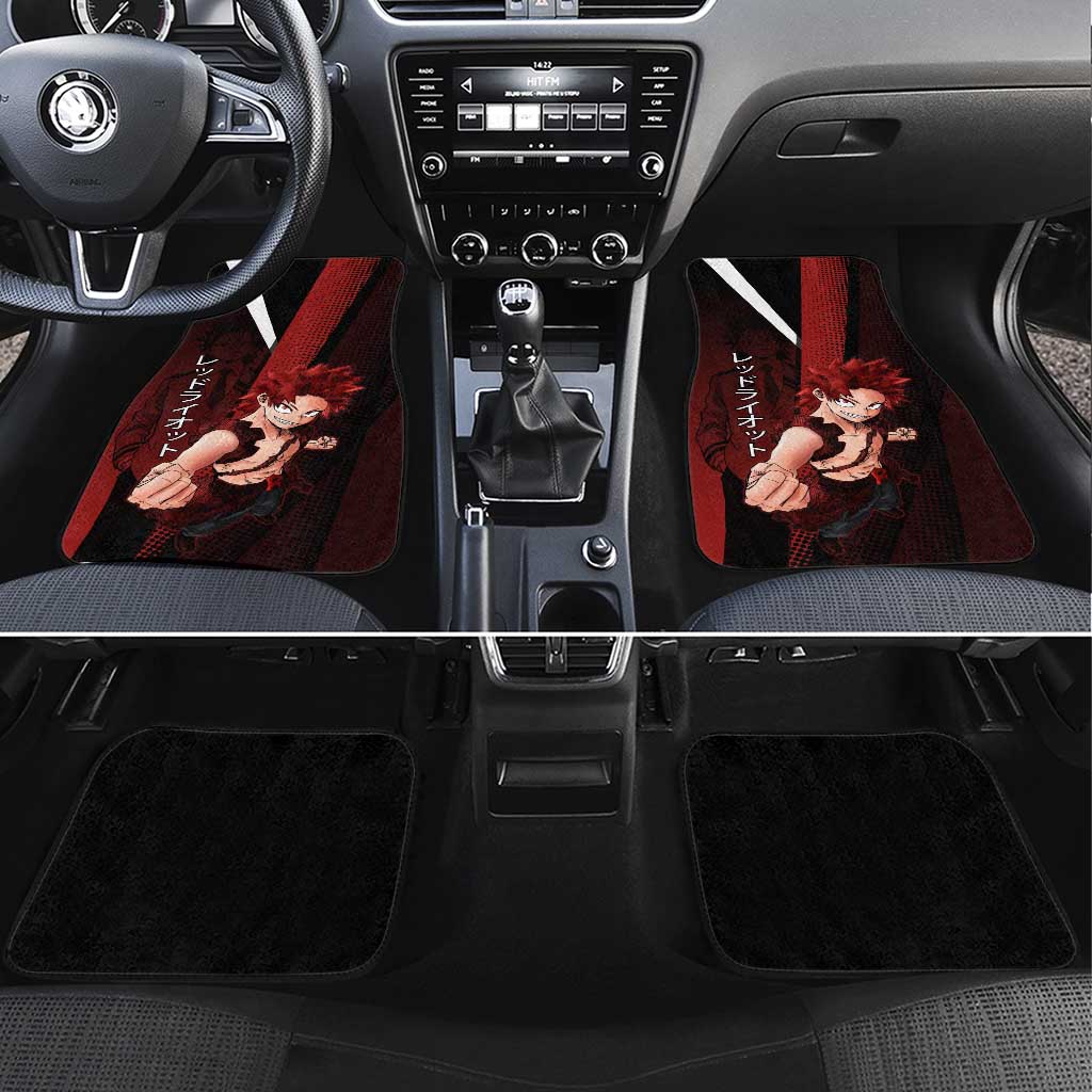 Eijiro Kirishima Red Riot Car Mats Japanese Comic Book Style