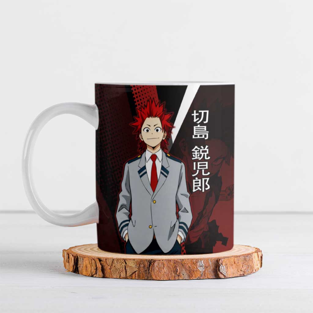 Eijiro Kirishima Red Riot Ceramic Mug Japanese Comic Book Style