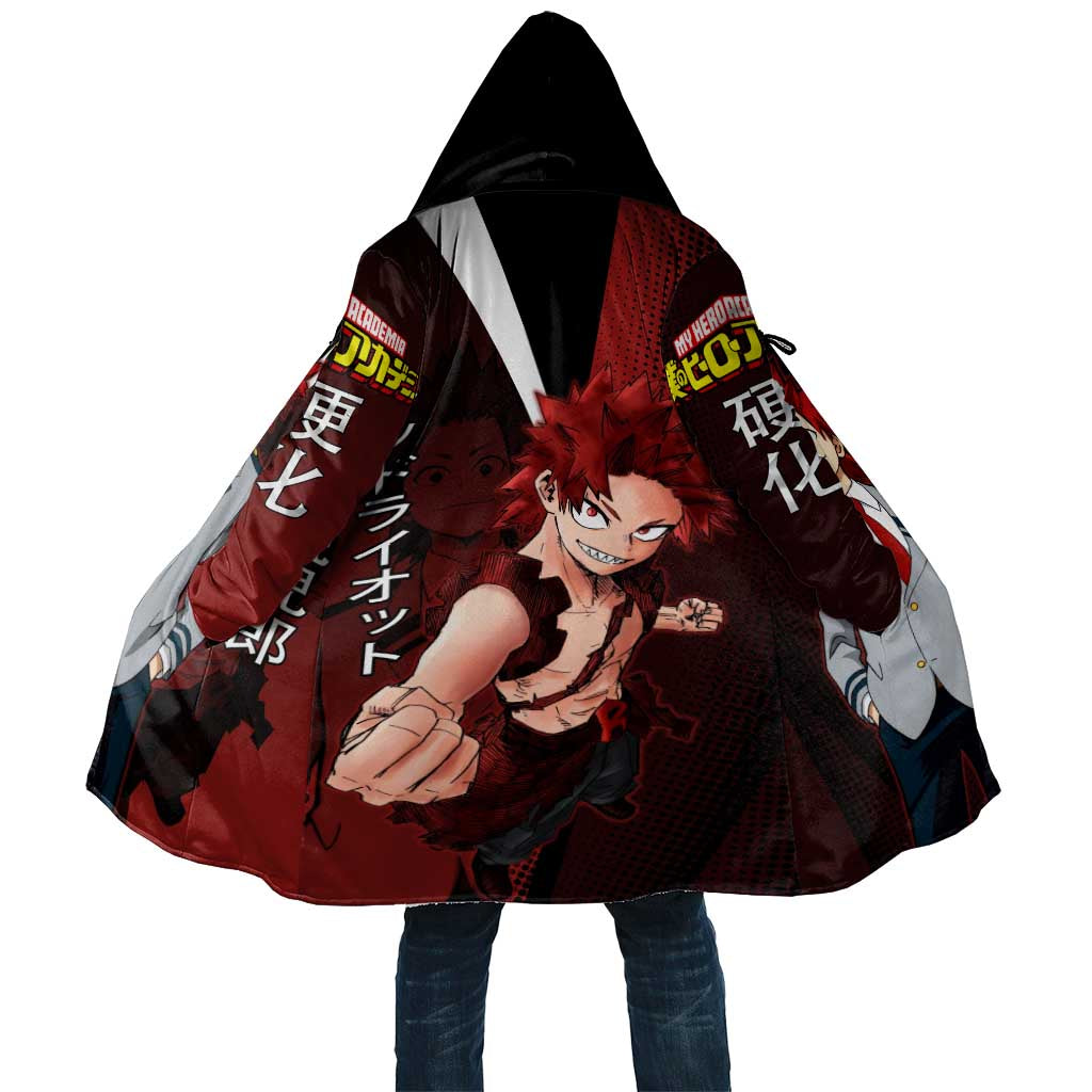 Eijiro Kirishima Red Riot Cloak Japanese Comic Book Style