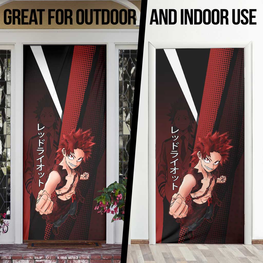 Eijiro Kirishima Red Riot Door Cover Japanese Comic Book Style