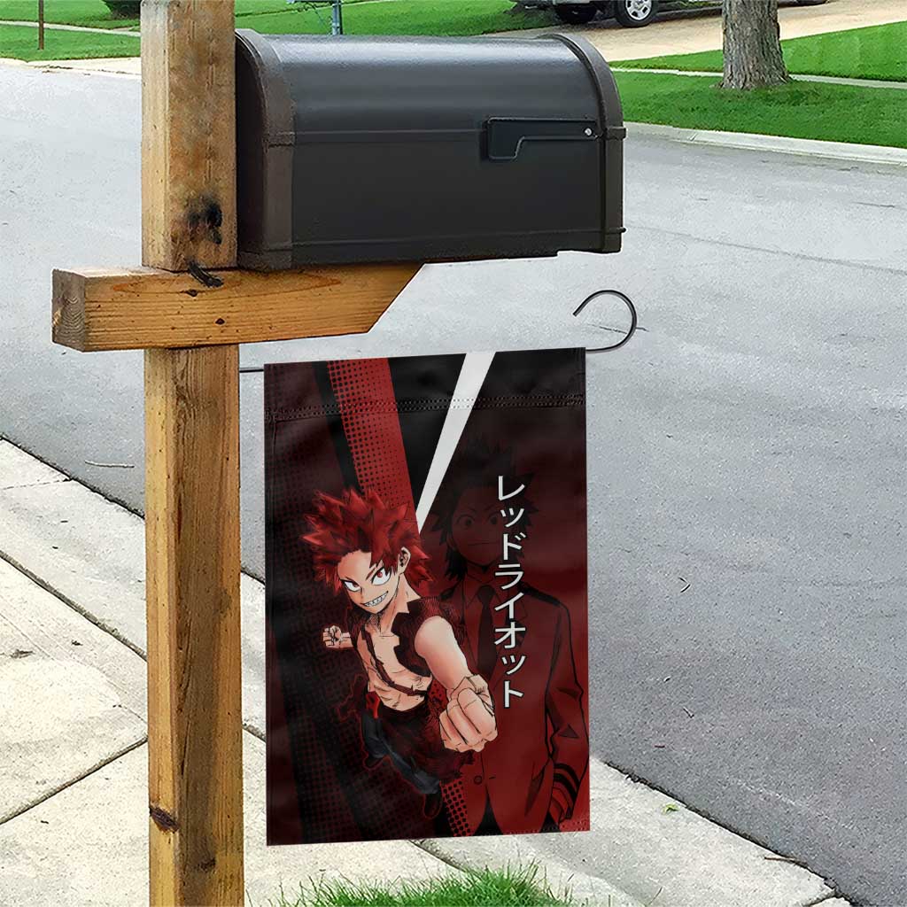 Eijiro Kirishima Red Riot Garden Flag Japanese Comic Book Style