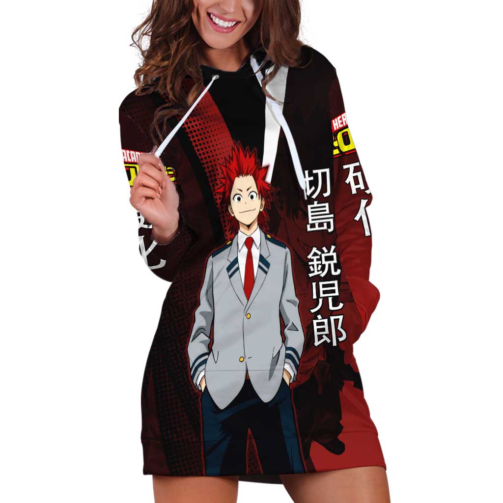 Eijiro Kirishima Red Riot Hoodie Dress Japanese Comic Book Style