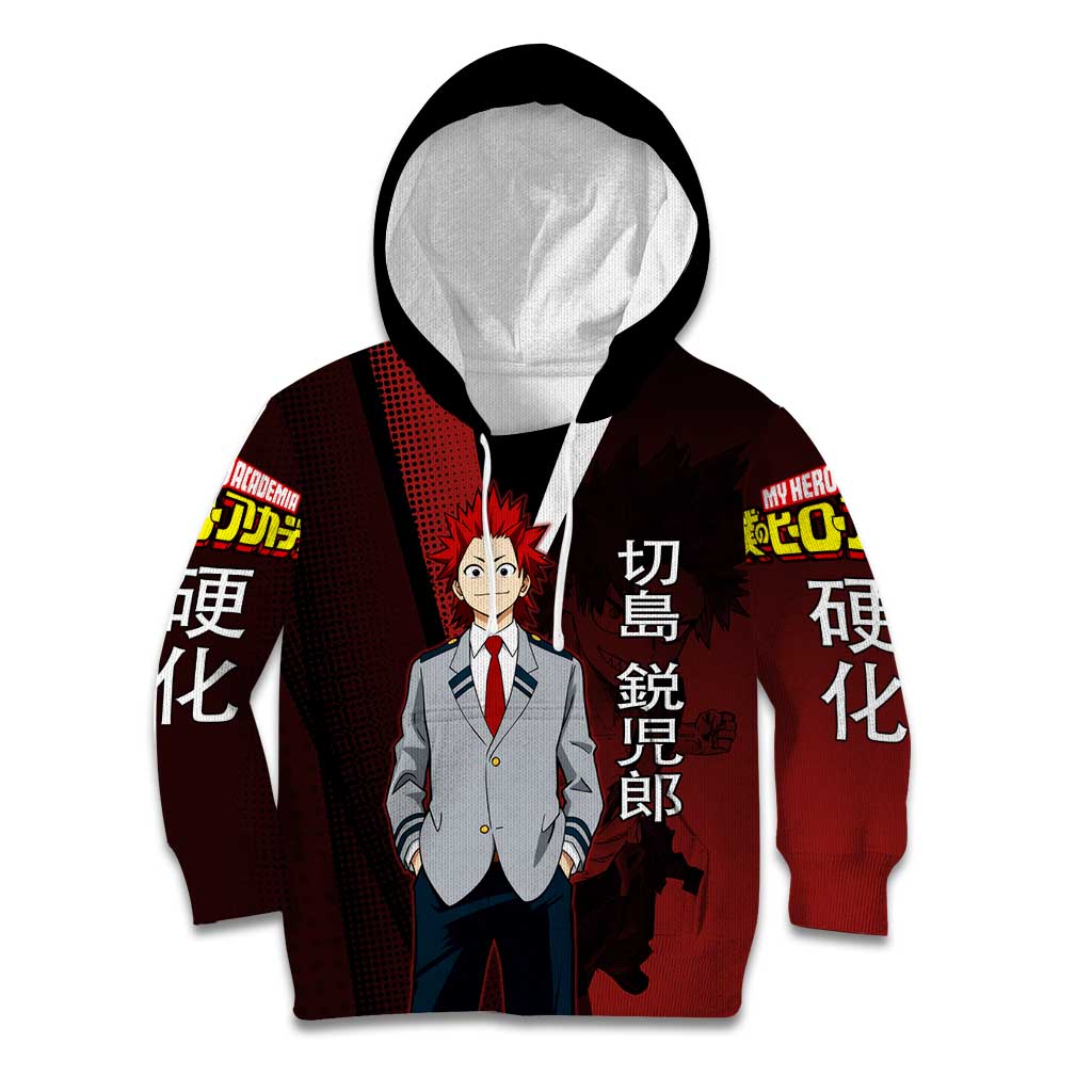 Eijiro Kirishima Red Riot Kid Hoodie Japanese Comic Book Style