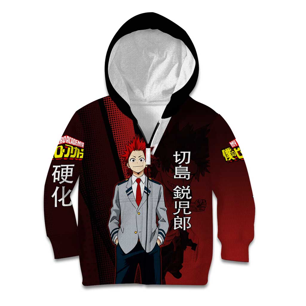 Eijiro Kirishima Red Riot Kid Hoodie Japanese Comic Book Style