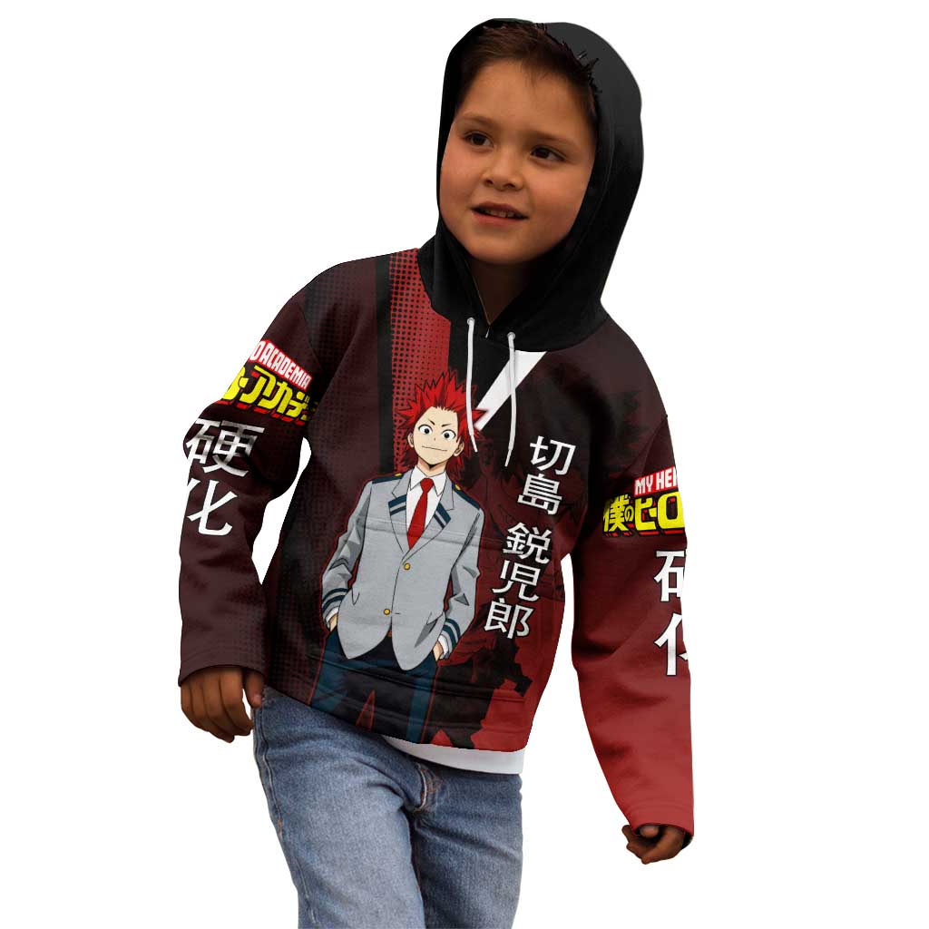 Eijiro Kirishima Red Riot Kid Hoodie Japanese Comic Book Style