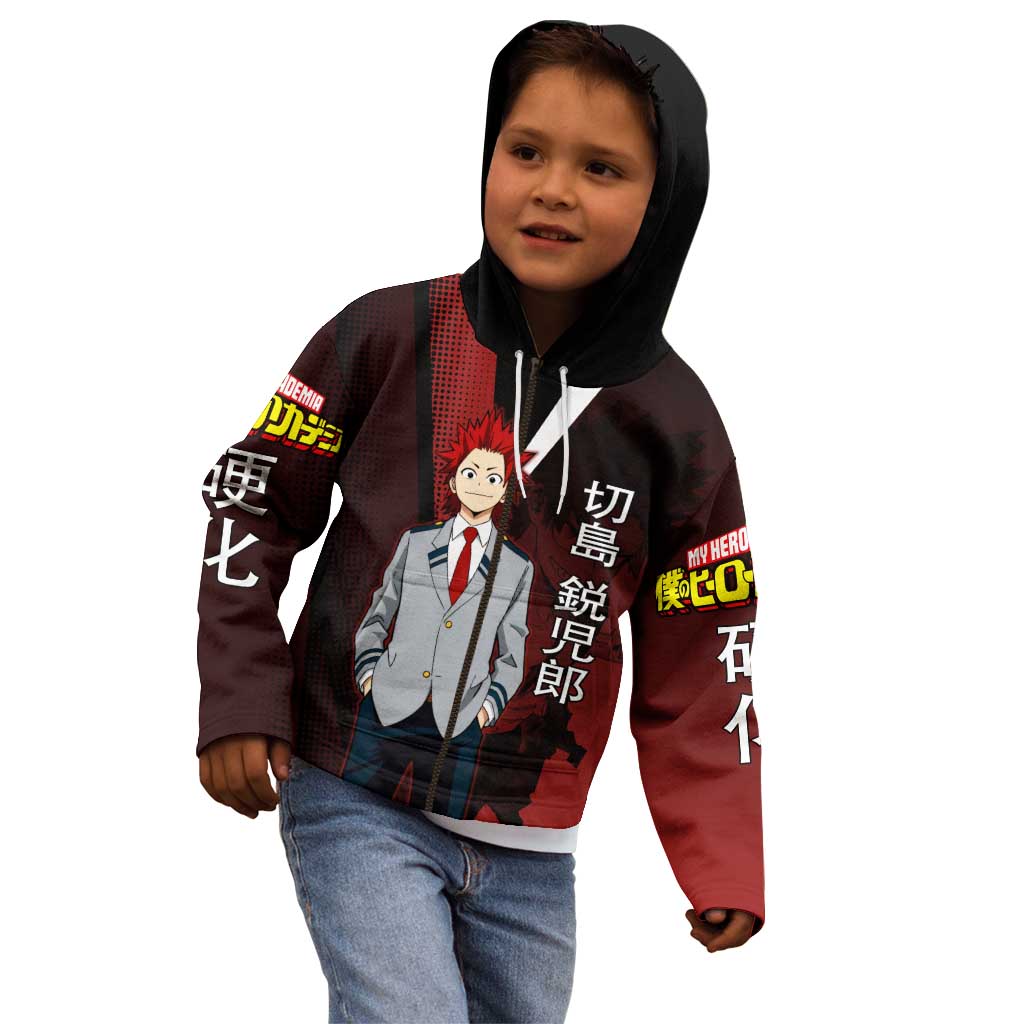 Eijiro Kirishima Red Riot Kid Hoodie Japanese Comic Book Style