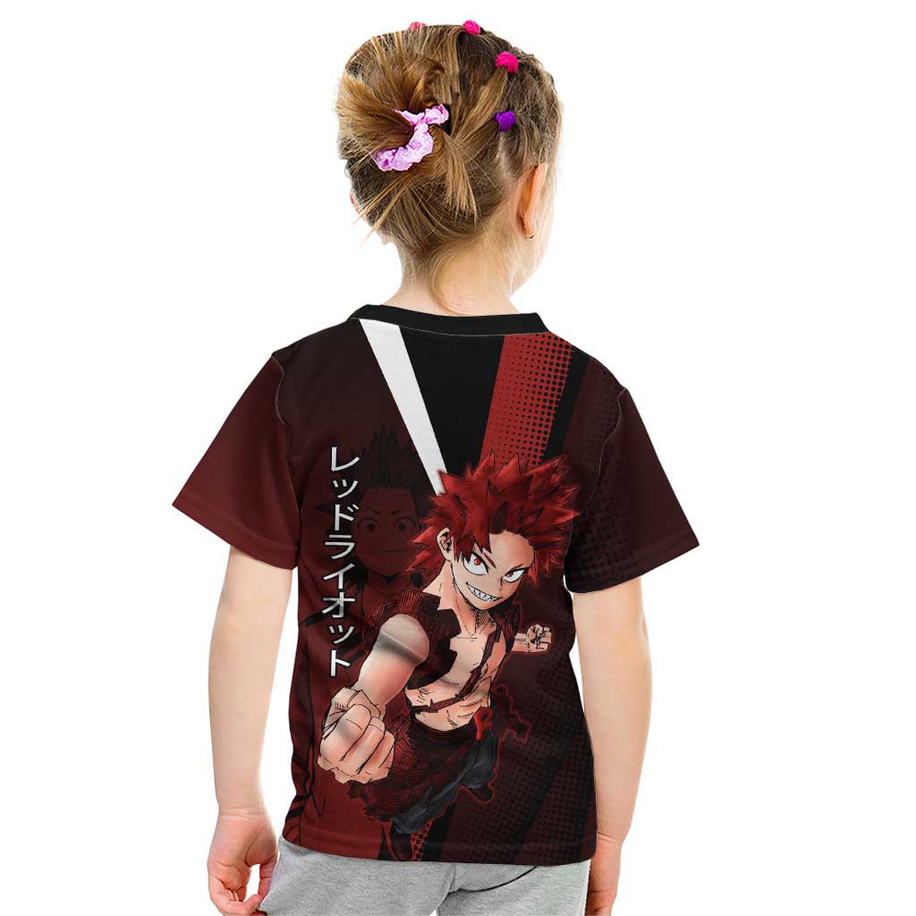 Eijiro Kirishima Red Riot Kid T Shirt Japanese Comic Book Style