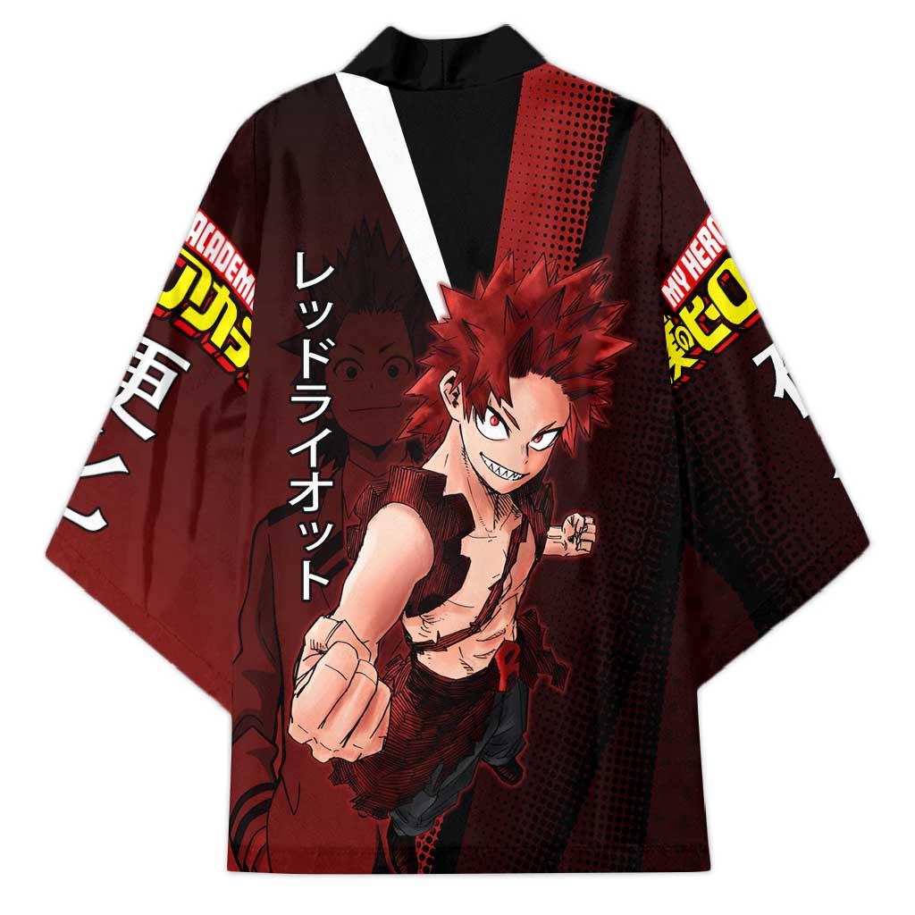 Eijiro Kirishima Red Riot Kimono Japanese Comic Book Style