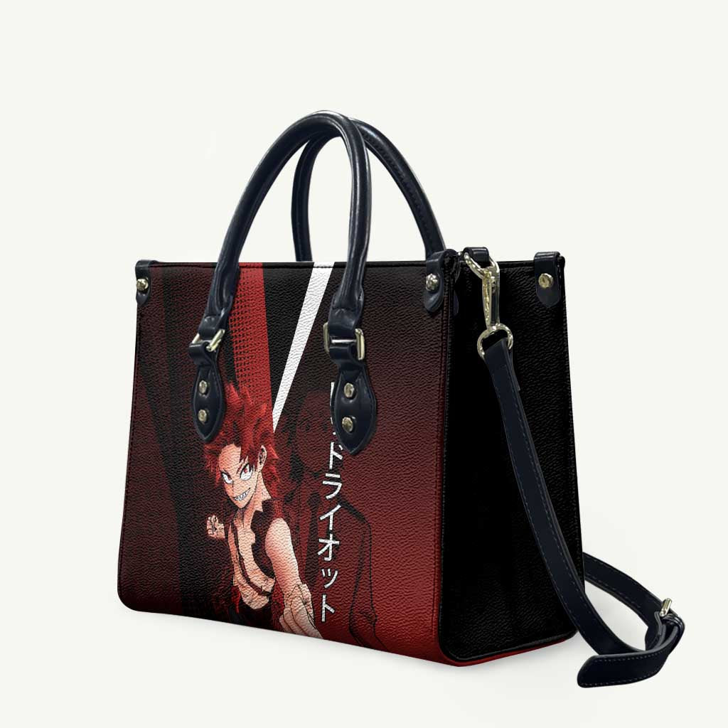 Eijiro Kirishima Red Riot Leather Bag Japanese Comic Book Style