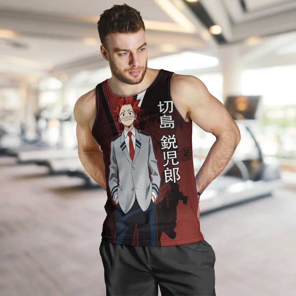 Eijiro Kirishima Red Riot Men Tank Top Japanese Comic Book Style