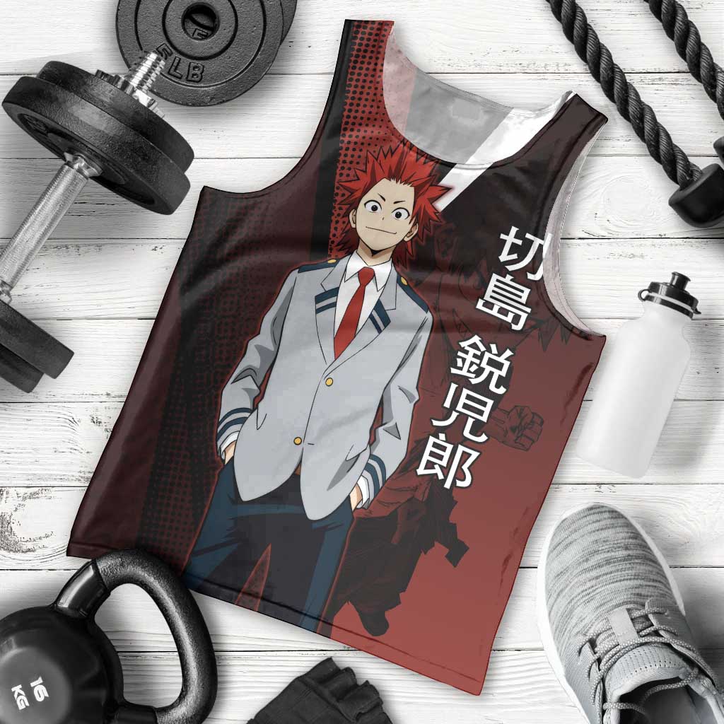 Eijiro Kirishima Red Riot Men Tank Top Japanese Comic Book Style