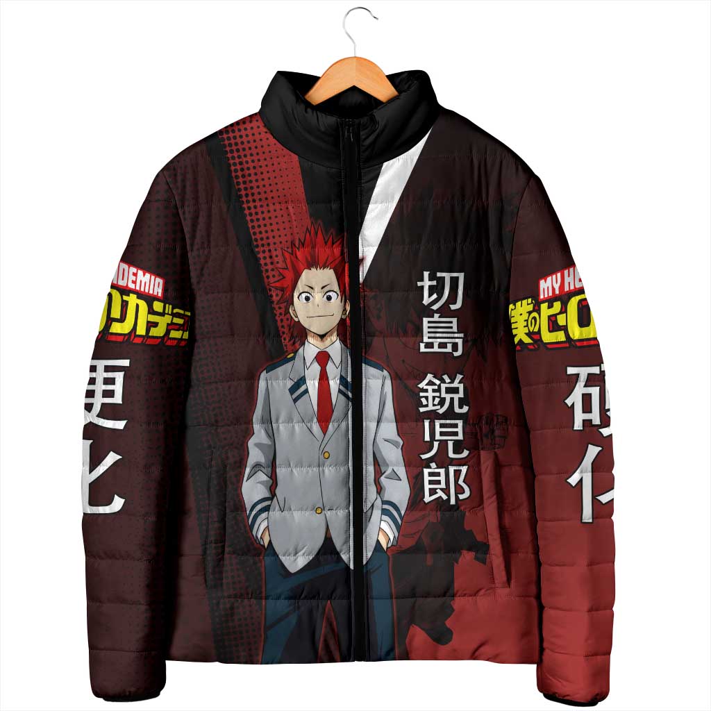 Eijiro Kirishima Red Riot Padded Jacket Japanese Comic Book Style