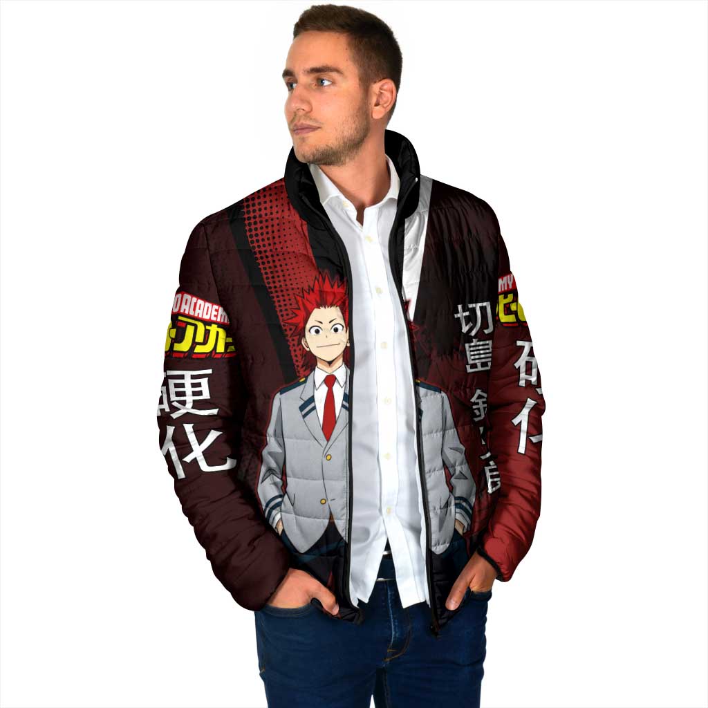 Eijiro Kirishima Red Riot Padded Jacket Japanese Comic Book Style